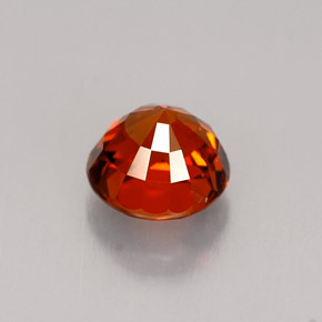 Spessartite Garnet Gemstone in 5.7 mm Size for Sale, Spessartite Garnet Stone in Red Orange Color