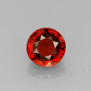 0.95 ct Orange Spessartite Garnet Gemstone, Spessartite Garnet Gem in Round Facet Shape for Sale.