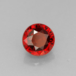 0.95 ct Orange Spessartite Garnet Stone, Natural Spessartite Garnet in Round Facet Shape for Sale