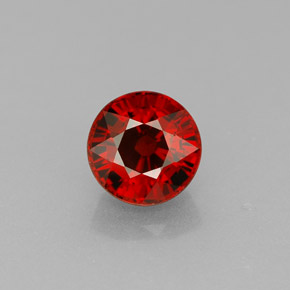 1.20 ct Orange Spessartite Garnet Gemstone, Spessartite Garnet Gem in Round Facet Shape for Sale.