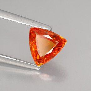 1.25 ct Orange Spessartite Garnet Stone, Natural Spessartite Garnet in Trillion Facet Shape for Sale