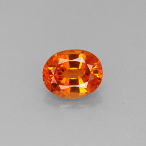 0.94 ct Orange Spessartite Garnet Gemstone, Spessartite Garnet Gem in Oval Facet Shape for Sale.