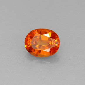 0.94 ct Orange Spessartite Garnet Stone, Natural Spessartite Garnet in Oval Facet Shape for Sale