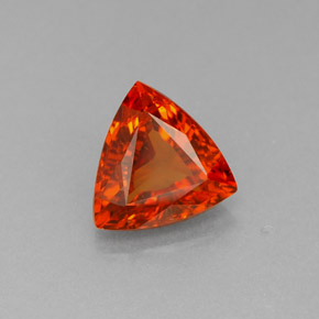 1.34 ct Orange Spessartite Garnet Stone, Natural Spessartite Garnet in Trillion Facet Shape for Sale
