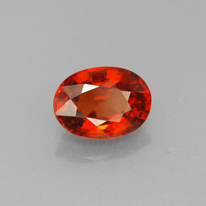 1.30 ct Orange Spessartite Garnet Stone, Natural Spessartite Garnet in Oval Facet Shape for Sale