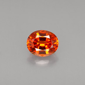 1.04 ct Orange Spessartite Garnet Gemstone, Spessartite Garnet Gem in Oval Facet Shape for Sale.