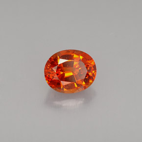 1.04 ct Orange Spessartite Garnet Stone, Natural Spessartite Garnet in Oval Facet Shape for Sale