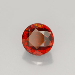 1.47 ct Orange Spessartite Garnet Stone, Natural Spessartite Garnet in Round Facet Shape for Sale