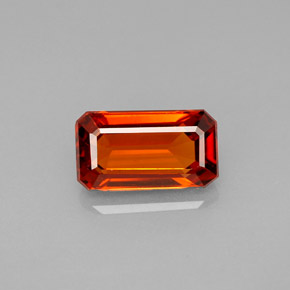2.38 ct Orange Spessartite Garnet Gemstone, Spessartite Garnet Gem in Octagon Facet Shape for Sale.
