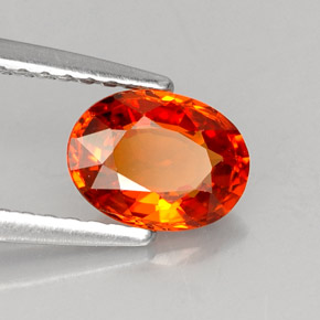 1.05 ct Orange Spessartite Garnet Stone, Natural Spessartite Garnet in Oval Facet Shape for Sale