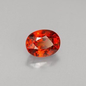 1.29 ct Orange Spessartite Garnet Stone, Natural Spessartite Garnet in Oval Facet Shape for Sale