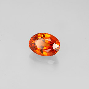 0.98 ct Orange Spessartite Garnet Stone, Natural Spessartite Garnet in Oval Facet Shape for Sale
