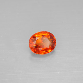 0.98 ct Orange Spessartite Garnet Stone, Natural Spessartite Garnet in Oval Facet Shape for Sale