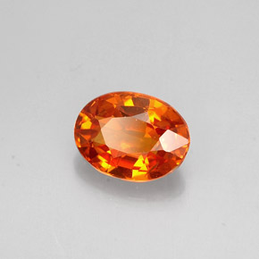 1.09 ct Orange Spessartite Garnet Stone, Natural Spessartite Garnet in Oval Facet Shape for Sale