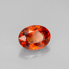 1.24 ct Orange Spessartite Garnet Stone, Natural Spessartite Garnet in Oval Facet Shape for Sale