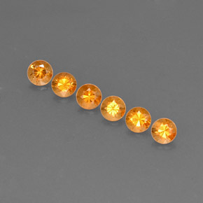 1.38 ct Orange Spessartite Garnet Gemstone, Spessartite Garnet Gem in Diamond-Cut Shape for Sale.