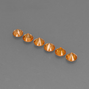 Spessartite Garnet Gemstone in 3.5 mm (calibrated) Size for Sale, Spessartite Garnet Stone in Orange Color