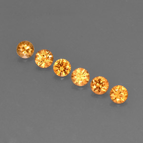1.37 ct Orange Spessartite Garnet Gemstone, Spessartite Garnet Gem in Diamond-Cut Shape for Sale.