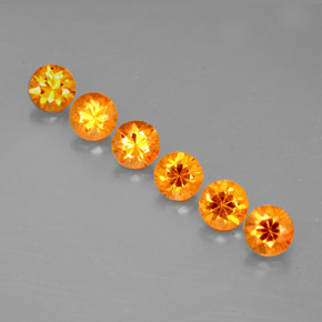 1.48 ct Orange Spessartite Garnet Gemstone, Spessartite Garnet Gem in Diamond-Cut Shape for Sale.