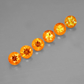 1.48 ct Orange Spessartite Garnet Stone, Natural Spessartite Garnet in Diamond-Cut Shape for Sale
