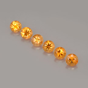 1.32 ct Orange Spessartite Garnet Gemstone, Spessartite Garnet Gem in Diamond-Cut Shape for Sale.