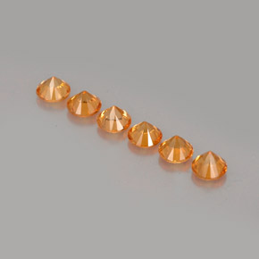Spessartite Garnet Gemstone in 3.5 mm (calibrated) Size for Sale, Spessartite Garnet Stone in Orange Color