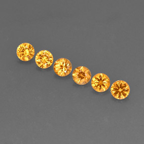 1.39 ct Orange Spessartite Garnet Gemstone, Spessartite Garnet Gem in Diamond-Cut Shape for Sale.