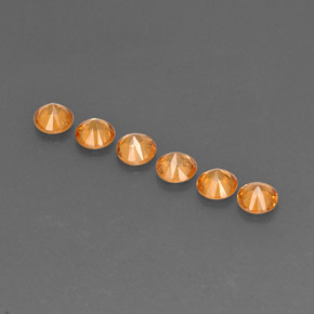 Spessartite Garnet Gemstone in 3.5 mm (calibrated) Size for Sale, Spessartite Garnet Stone in Orange Color