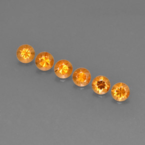 1.43 ct Orange Spessartite Garnet Gemstone, Spessartite Garnet Gem in Diamond-Cut Shape for Sale.