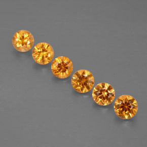 1.50 ct Orange Spessartite Garnet Gemstone, Spessartite Garnet Gem in Diamond-Cut Shape for Sale.