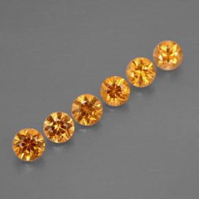 1.50 ct Orange Spessartite Garnet Stone, Natural Spessartite Garnet in Diamond-Cut Shape for Sale