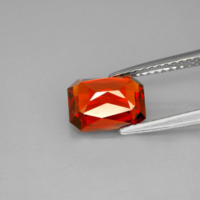 Spessartite Garnet Gemstone in 8.5 x 6.5 mm Size for Sale, Spessartite Garnet Stone in Deep Orange Red Color