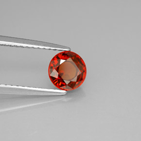 1.10 ct Orange Spessartite Garnet Stone, Natural Spessartite Garnet in Round Facet Shape for Sale