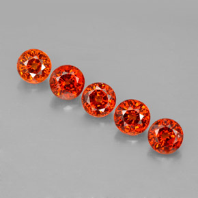 2.24 ct Orange Spessartite Garnet Stone, Natural Spessartite Garnet in Round Facet Shape for Sale