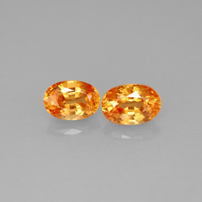 1.69 ct Orange Spessartite Garnet Gemstone, Spessartite Garnet Gem in Oval Facet Shape for Sale.