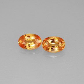 1.35 ct Orange Spessartite Garnet Gemstone, Spessartite Garnet Gem in Oval Facet Shape for Sale.