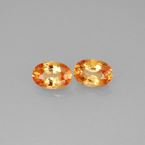 1.35 ct Orange Spessartite Garnet Stone, Natural Spessartite Garnet in Oval Facet Shape for Sale
