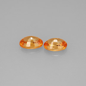 Spessartite Garnet Gemstone in 6 x 4 mm (calibrated) Size for Sale, Spessartite Garnet Stone in Mandarin Orange Color