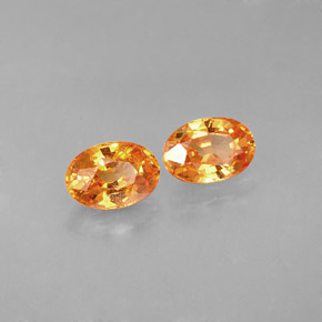 1.60 ct Orange Spessartite Garnet Stone, Natural Spessartite Garnet in Oval Facet Shape for Sale