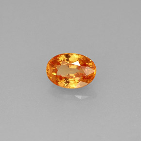 0.71 ct Orange Spessartite Garnet Stone, Natural Spessartite Garnet in Oval Facet Shape for Sale