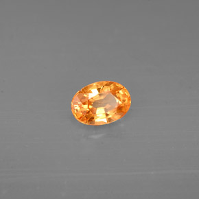 0.72 ct Orange Spessartite Garnet Stone, Natural Spessartite Garnet in Oval Facet Shape for Sale