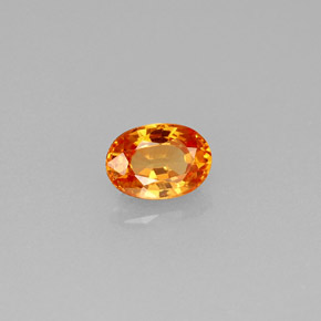 0.61 ct Orange Spessartite Garnet Stone, Natural Spessartite Garnet in Oval Facet Shape for Sale