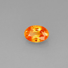 0.63 ct Orange Spessartite Garnet Stone, Natural Spessartite Garnet in Oval Facet Shape for Sale