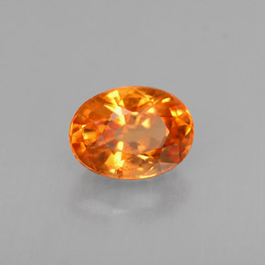 0.78 ct Orange Spessartite Garnet Stone, Natural Spessartite Garnet in Oval Facet Shape for Sale