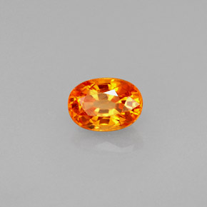 0.80 ct Orange Spessartite Garnet Stone, Natural Spessartite Garnet in Oval Facet Shape for Sale