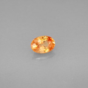 0.72 ct Orange Spessartite Garnet Stone, Natural Spessartite Garnet in Oval Facet Shape for Sale