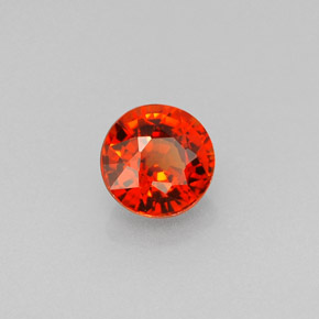 0.80 ct Orange Spessartite Garnet Stone, Natural Spessartite Garnet in Round Facet Shape for Sale