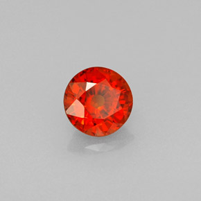 0.64 ct Orange Spessartite Garnet Stone, Natural Spessartite Garnet in Round Facet Shape for Sale