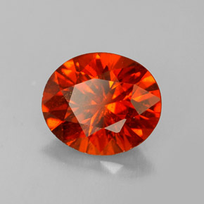 1.73 ct Orange Spessartite Garnet Stone, Natural Spessartite Garnet in Oval Facet Shape for Sale