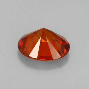 Spessartite Garnet Gemstone in 8.1 x 6.9 mm Size for Sale, Spessartite Garnet Stone in Reddish Orange Color